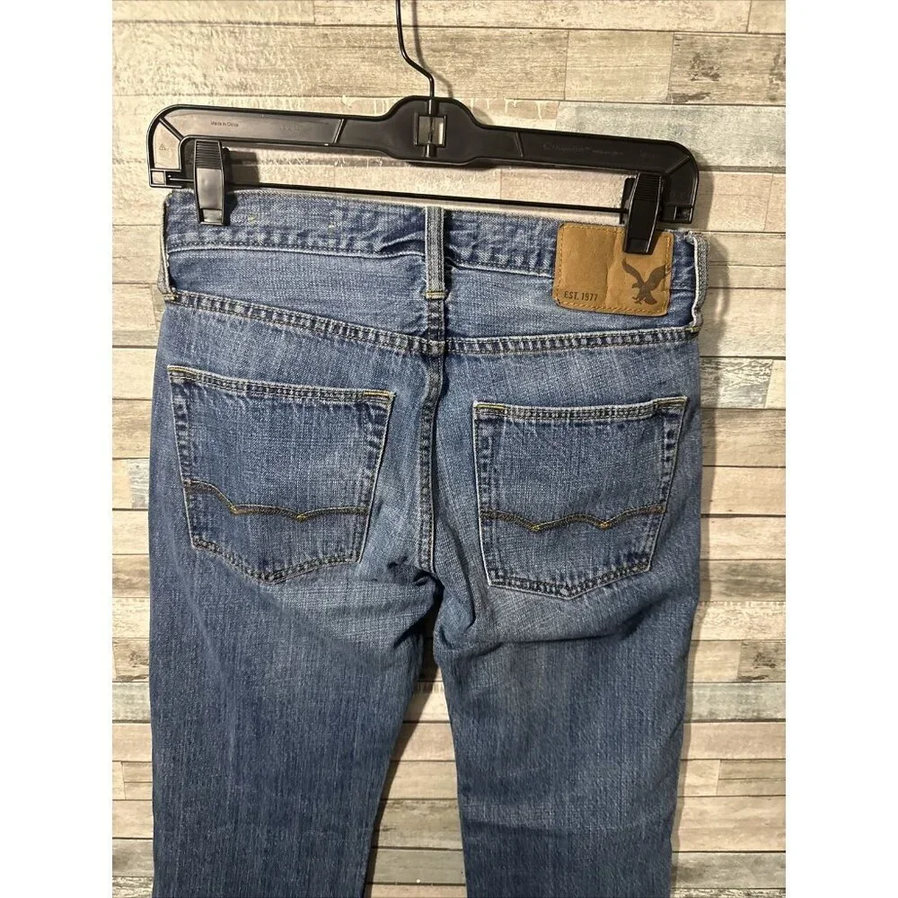 Men’s American Eagle Denim Jeans Medium Wash Slim Straight Size 26x28